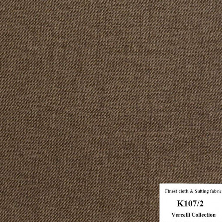 K107/2 Vercelli CXM - Vải Suit 95% Wool - Nâu Trơn